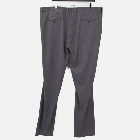 Soul of London Flat Front Unhemmed Dress Pants in Gray - NWOT - Size 43R - Picture 3 of 6
